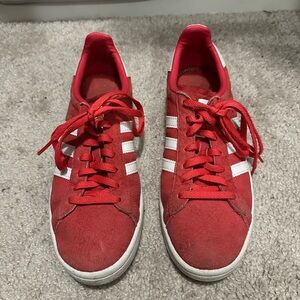 Strawberry Suede Adidas Campus Sneakers